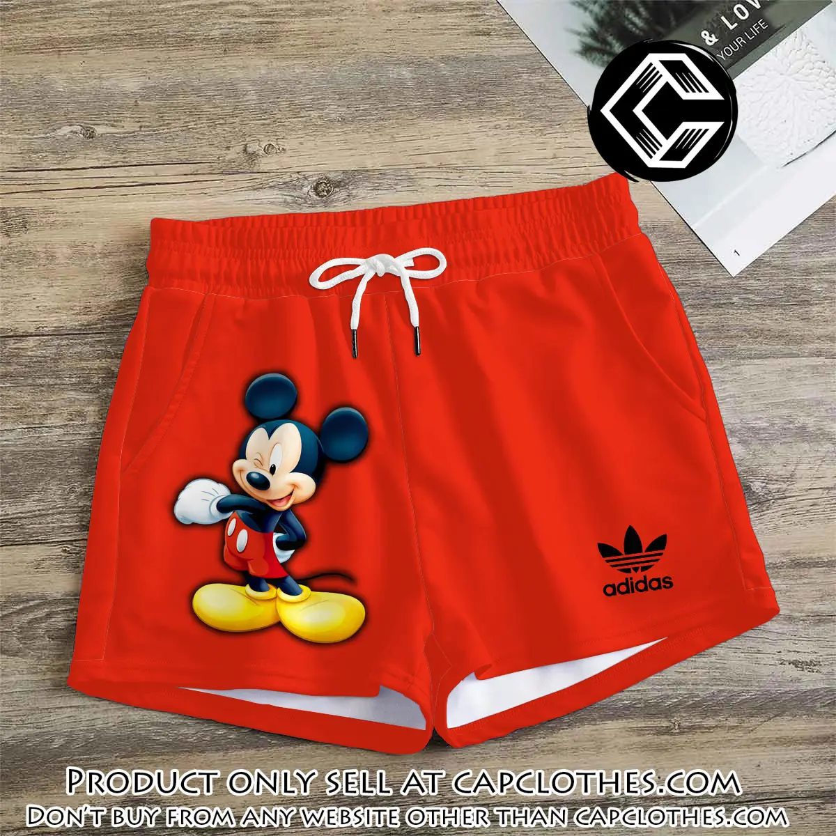 Premium mickey mouse in adidas women shorts lady beach shorts wms1082 cc1929157